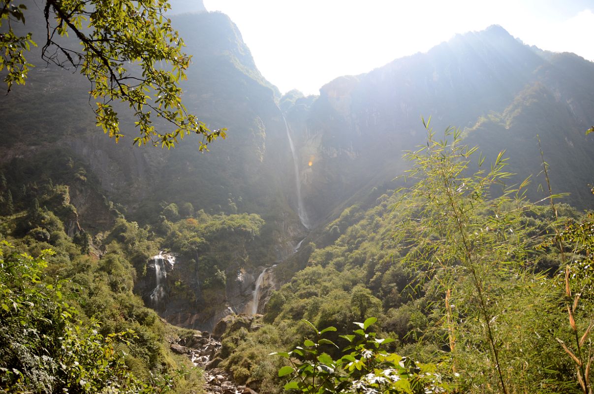 24 Waterfall From Trail Between Himalaya And Hinku Cave On Trek To Annapurna Sanctuary 